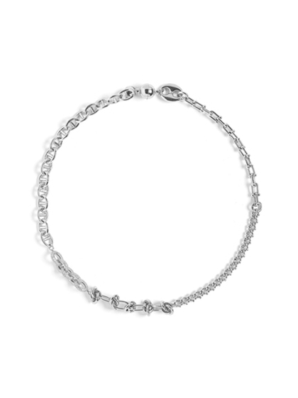 Колье "Mixed Metal Links" Silver