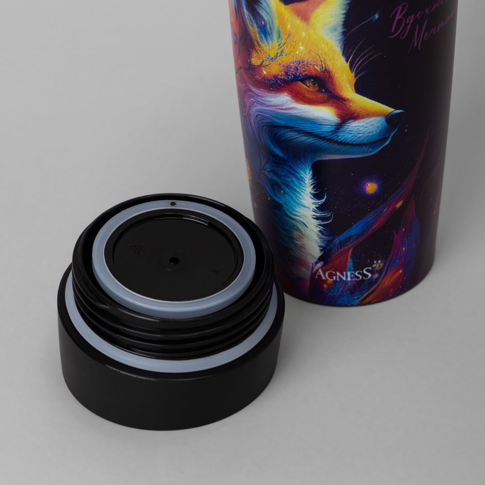 ТЕРМОКРУЖКА AGNESS "ЛИСА" 360МЛ