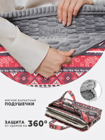 Сумка для ноутбука 13,3" и 14" с ремнем на плечо и 3 отделениями (Бохо слоны)