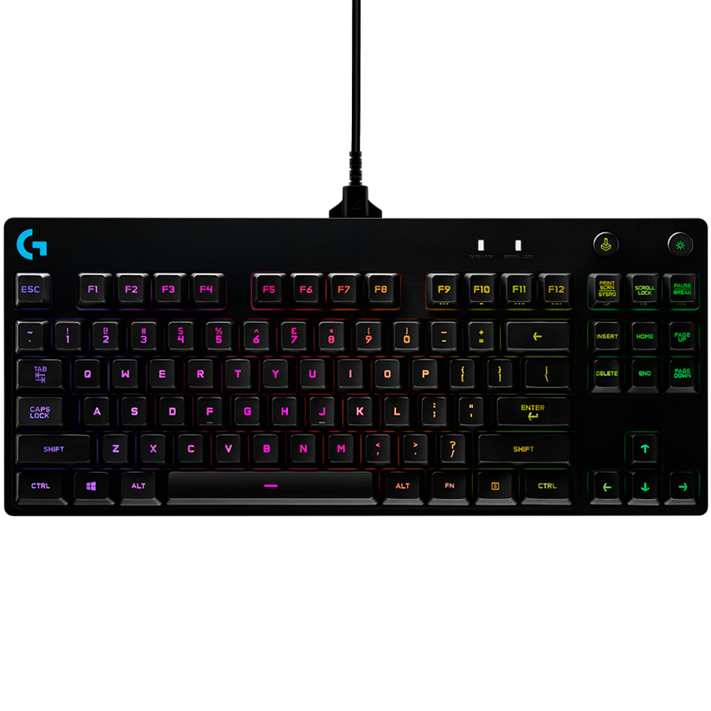 LOGITECH G PRO TKL Corded Mechanical Gaming Keyboard - BLACK - RUS - USB - CLICKY