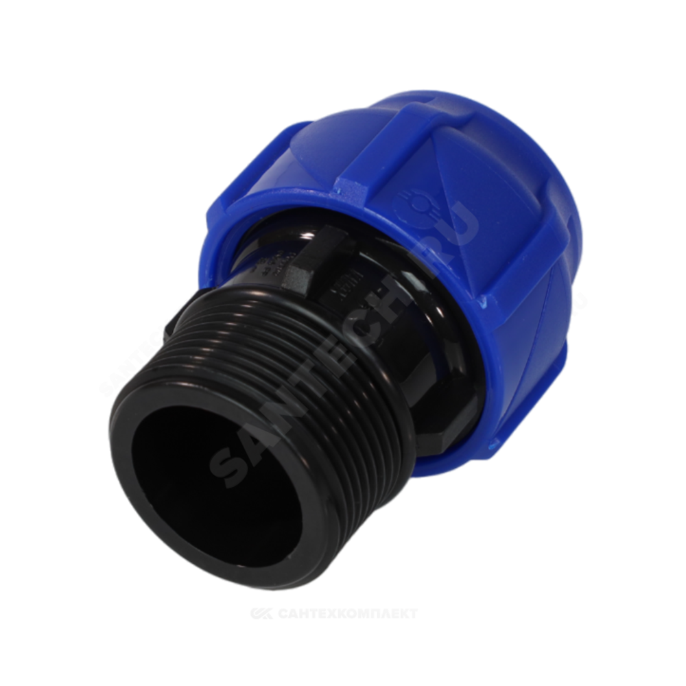 Муфта компрессионная ПЭ Дн 50х2" НР Ру16 VALFEX 121001150200