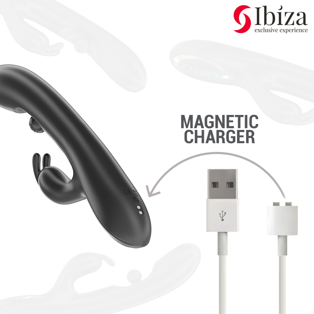 IBIZA - Вибратор-кролик с вибрацией и вращающимся шариком