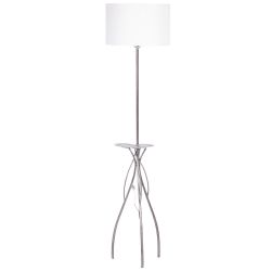 Светильник напольный торшер Нимфея с абажуром Винтаж-2 Белый