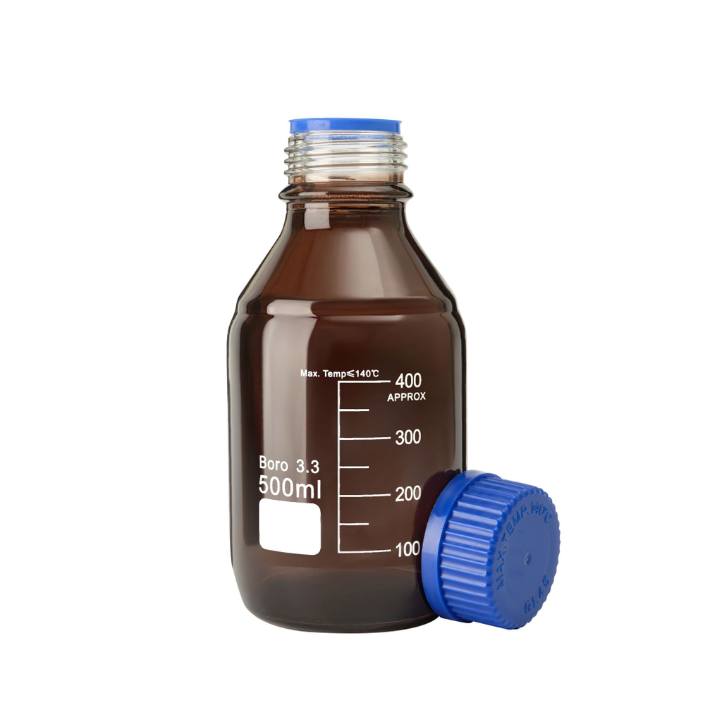 Банка лабораторная, 1000 мл, темное боросиликатное стекло с узким горлом