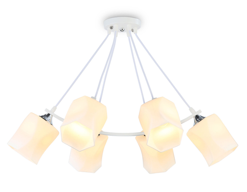 Светильник подвесной TR303159/6 WH/CH/FR белый/хром/белый матовый E27/6 max 40W D670*410