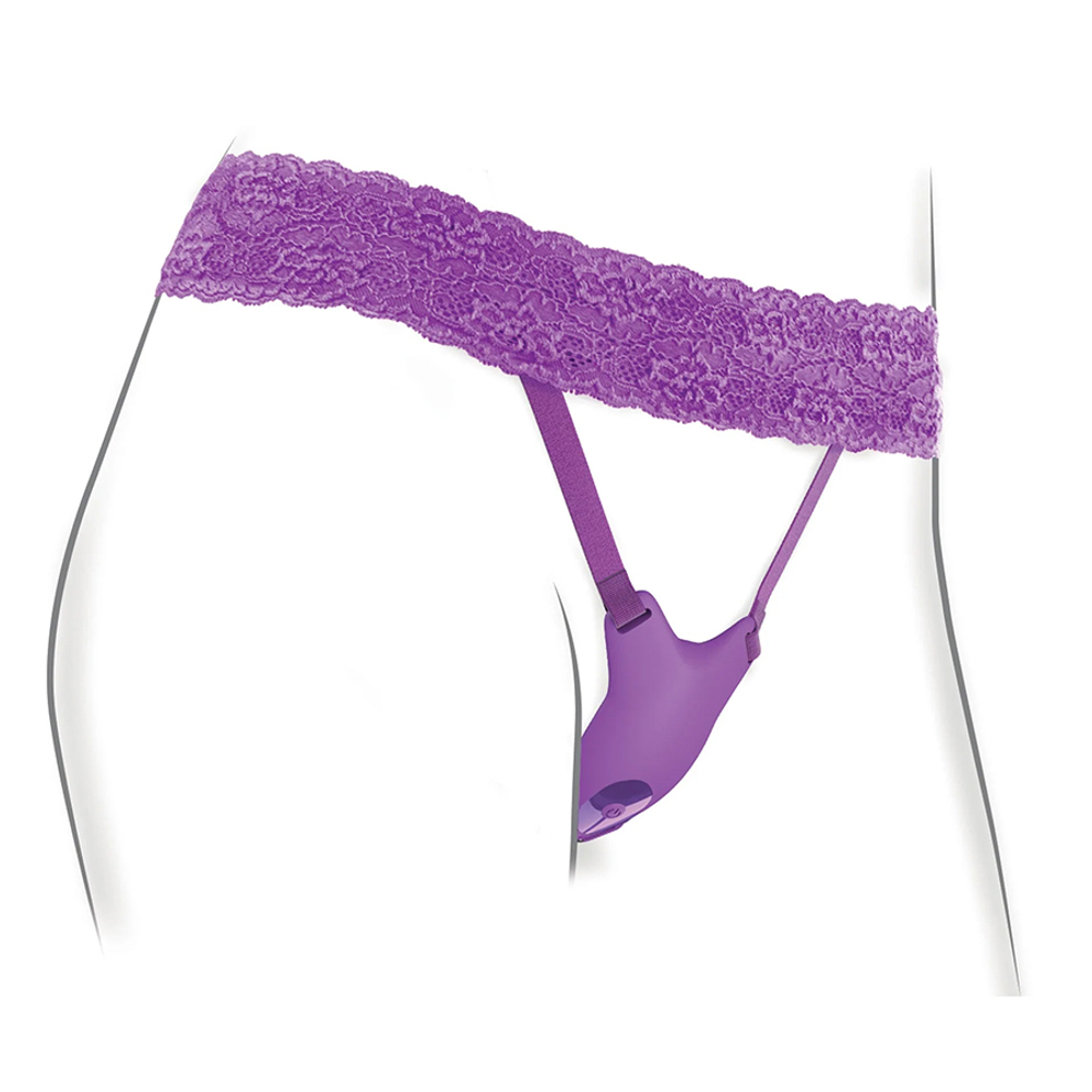 Силиконовый вибратор-бабочка на повязке с пультом ДУ PipeDream Fantasy for Her Ultimate G-Spot Butterfly Strap-On Vibe Purple 496312