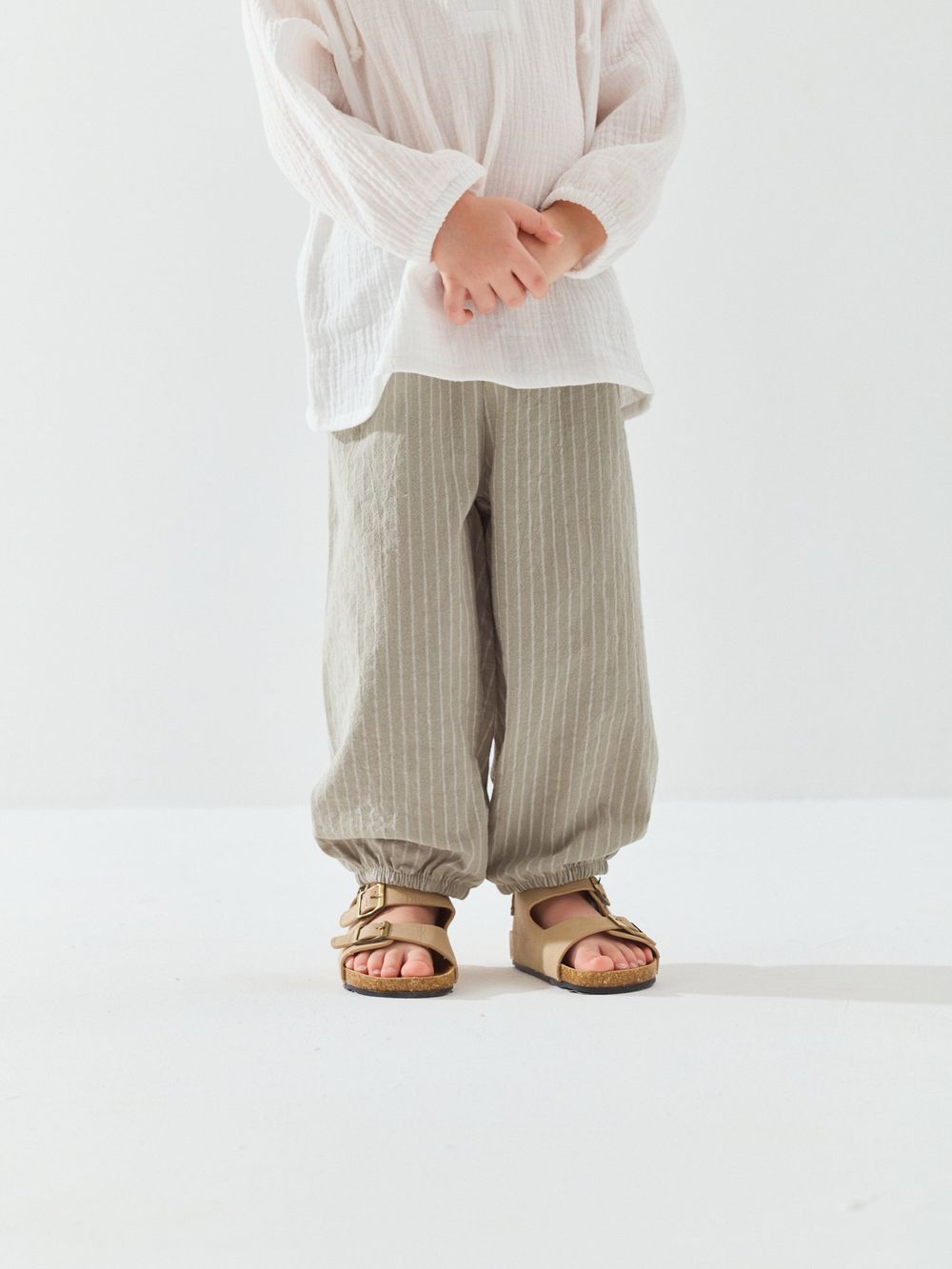 Брюки хлопковые "Деним полоска" 0+