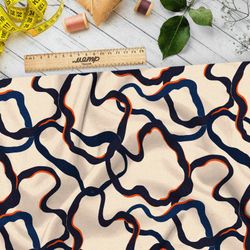 Ткань блэкаут нейрографические узоры