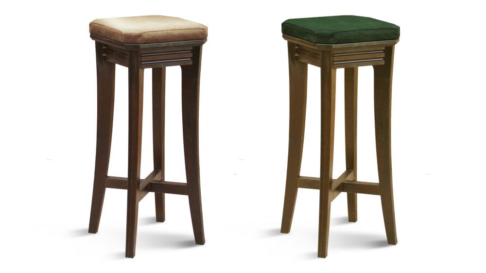 Табурет высокий массив ясень мягкий верх (№3,Ткань Vilvet Lux,78 Velvet-Lux)