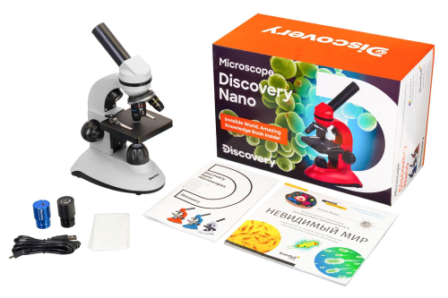 Микроскоп цифровой Levenhuk Discovery Nano Polar с книгой