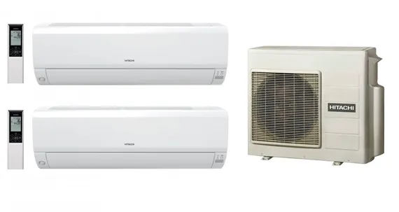 Мульти сплит-система на 2 комнаты 25+35 м2 Hitachi RAK-25RPE+RAK-35RPE/RAM-53NP2E Multizone Premium