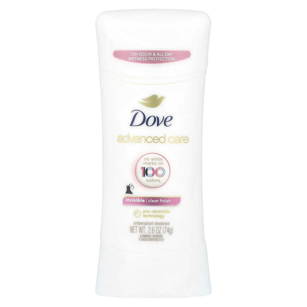 Dove, Дезодорант-антиперспирант Advanced Care, невидимый, «Прозрачное покрытие», 74 г