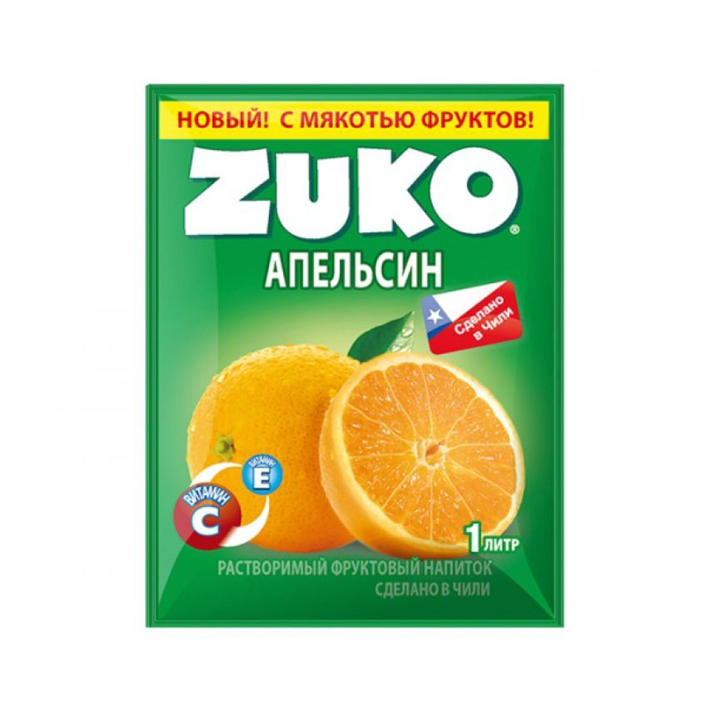 Растворимый напиток ЗУКО Апельсин 20г*12шт*8 блоков.