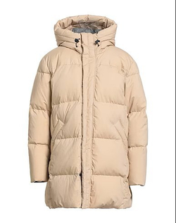 Adhoc Стеганый пуховик с капюшоном, бежевый