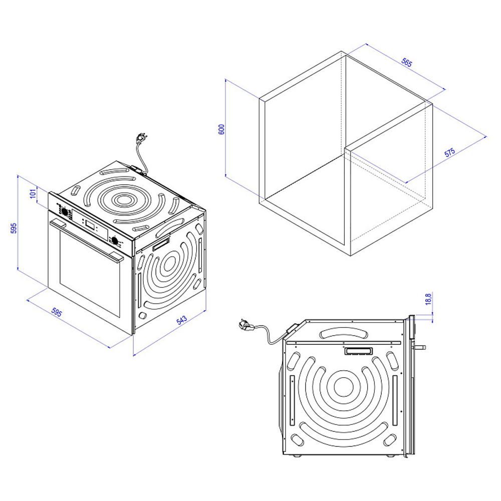 Электрический духовой шкаф Korting OKB 4701 CNRB