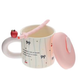 GAEM Кружка с крышкой и трубочкой, 330 мл, L14 W9 H14 см, 4в.