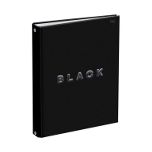 Тетрадь на кольцах А5, 120л., BG "Just black", soft-touch ламинация, выб. лак