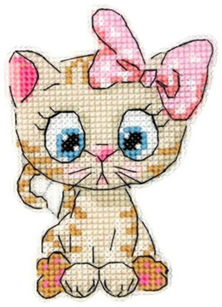 "Котёнок с бантом"-BXT051E(14) вышивка