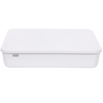 Корзина - органайзер с крышкой «БИСКОТТИ», цвет белый, 36.5*26*8см