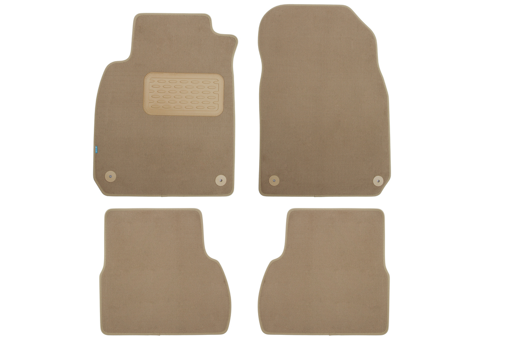 Коврики в салон для CADILLAC BLS АКПП 2006-2009, седан, 4 шт. (текстиль, бежевые) KLEVER04070122112KH