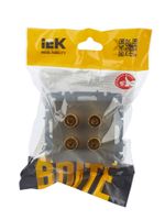 BRITE Аудиорозетка 4-местная РА10-БрШ шампань IEK