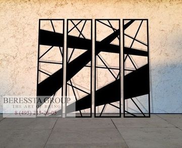 Декоративное металлическое панно - ПОЛИЛИНИЯ-