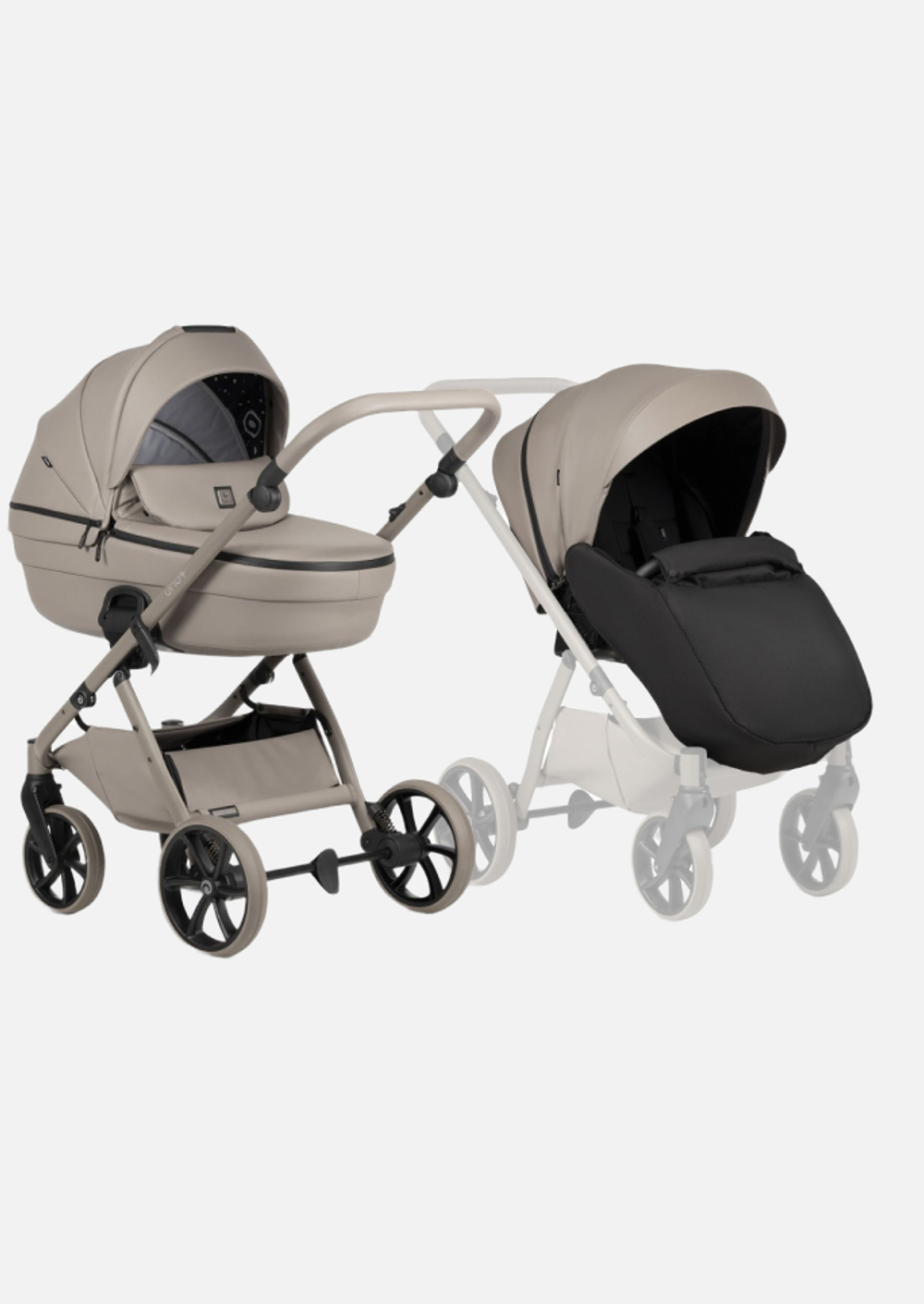 Tutis Коляска 2 в 1 UNO 6+ Leather Nocciola