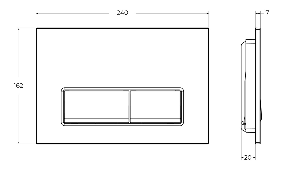 Кнопка смыва BelBagno BB-15R-IN цвет нержавеющая сталь