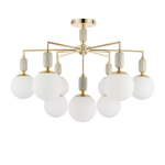 6580/9C CLASSI LN25 54 французское золото, серый/белый металл, керамика/стекло Люстра потолочная E14 9*40W 220V VIVIEN