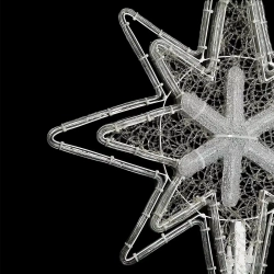 Светодиодная макушка Феерия 100 см., микс Белого и Тепло-Белого со снежинкой, 220В, LTC (LC-13200)