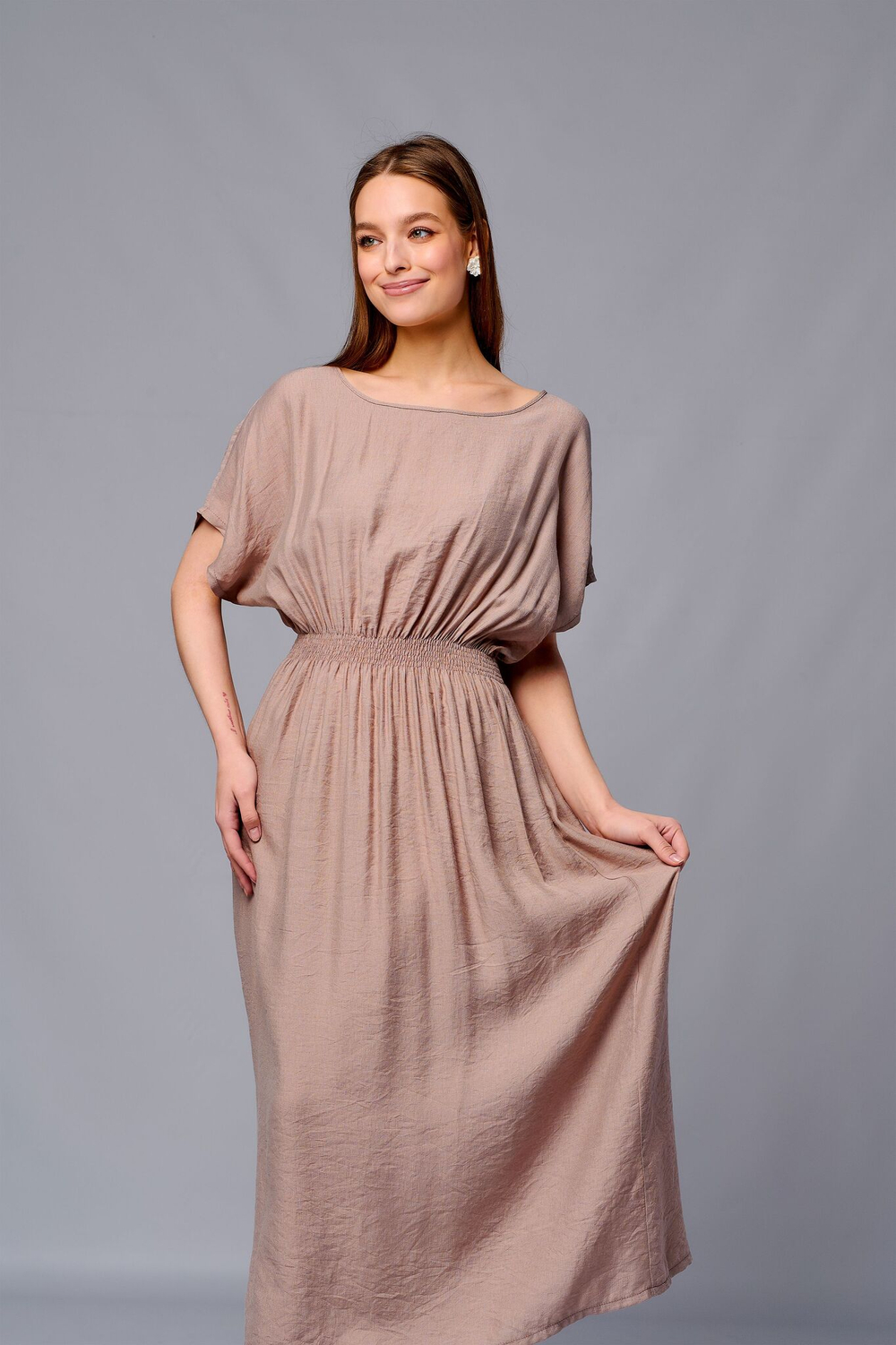 Платье женское летнее длинное из вискозы (повседневное, пляжное, городское)