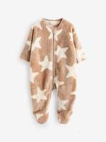 Комбинезон флисовый для малышей Next K79-526, Молочный, Коричневый