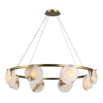 SL1520.303.08 Светильник подвесной ST-Luce Латунь/Алебастр G9 8*5W 4000K CLAM