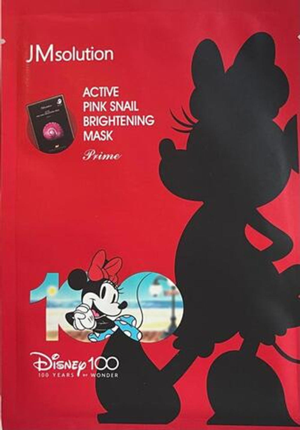 Тканевая маска с муцином улитки JMSOLUTION Disney Active Pink Snail Brightening Mask