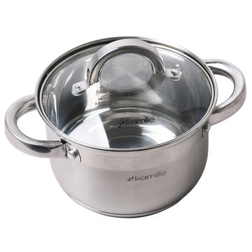 Кастрюля 2,9 л. из нержавеющей стали Kamille KM 5618S с крышкой