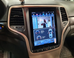 Магнитола для Jeep Grand Cherokee WK2 2013-2021 - Carmedia ZF-1217G-Q6 вертикальный монитор 12.3" в стиле "Тесла" на Android 11, 8Гб+128Гб, CarPlay, 4G SIM-слот