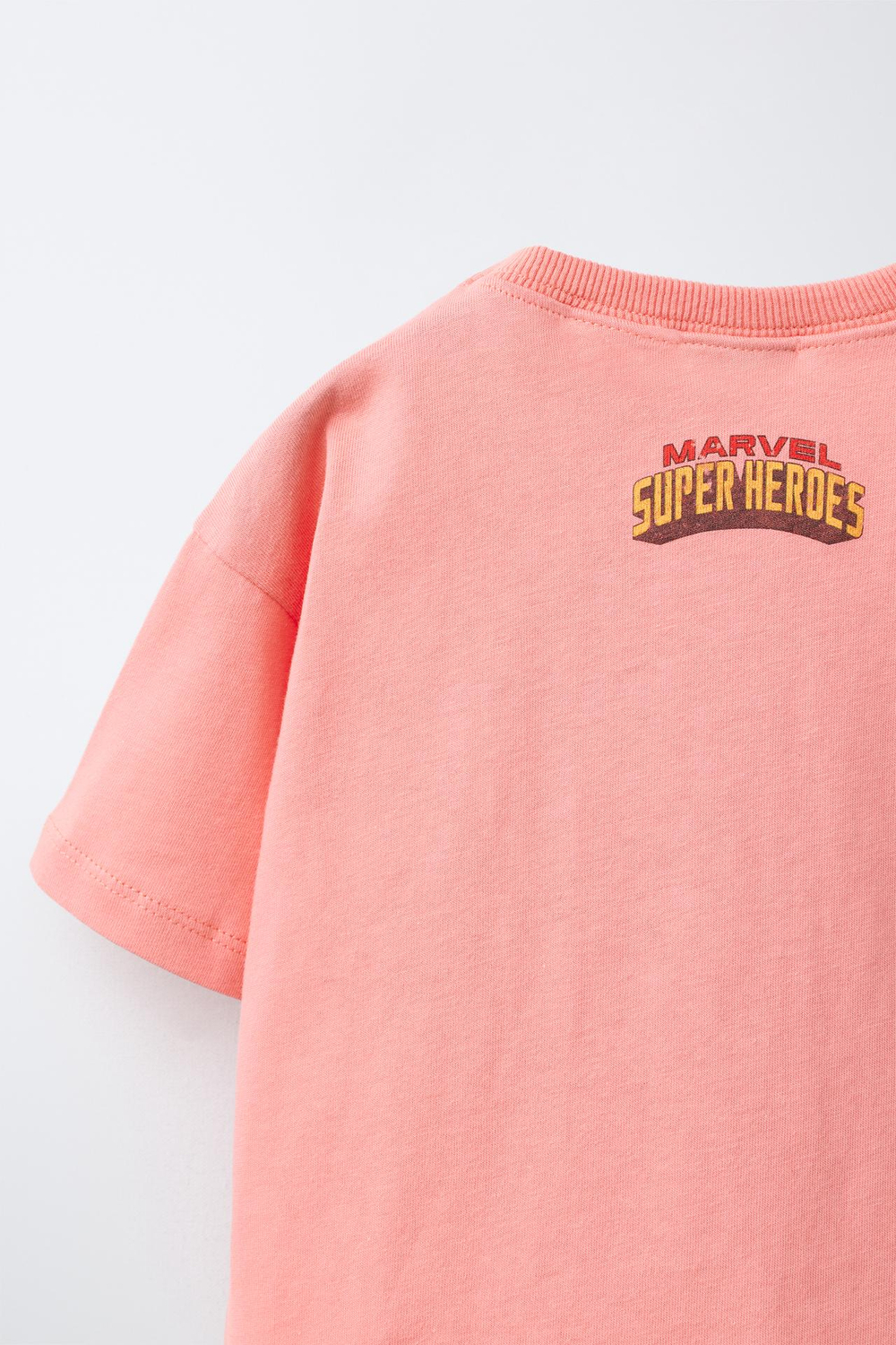 ZARA ФУТБОЛКА THE AVENGERS IRON MAN © MARVEL, ЛИНЯЛЫЙ РОЗОВЫЙ