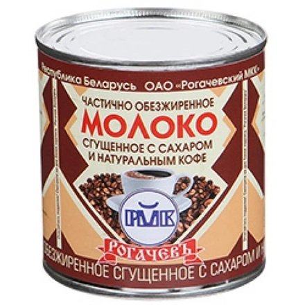 и Молоко сгущеное с сахаром и Кофе 380гр 7% ж/б РОГАЧЕВ 1/30шт