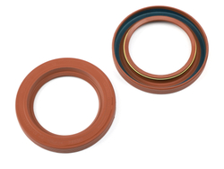 Сальник 55х80х10 а/м ГАЗ-53, Газель, УАЗ дв. ЗМЗ-402, 511, УМЗ-4216 коленчатого вала передний (красный с пружиной/FPM) Резинотехника г. Балаково ( ОЕ 53-1005034 )