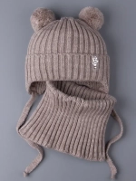 Шапка со снудом для девочки демисезонная