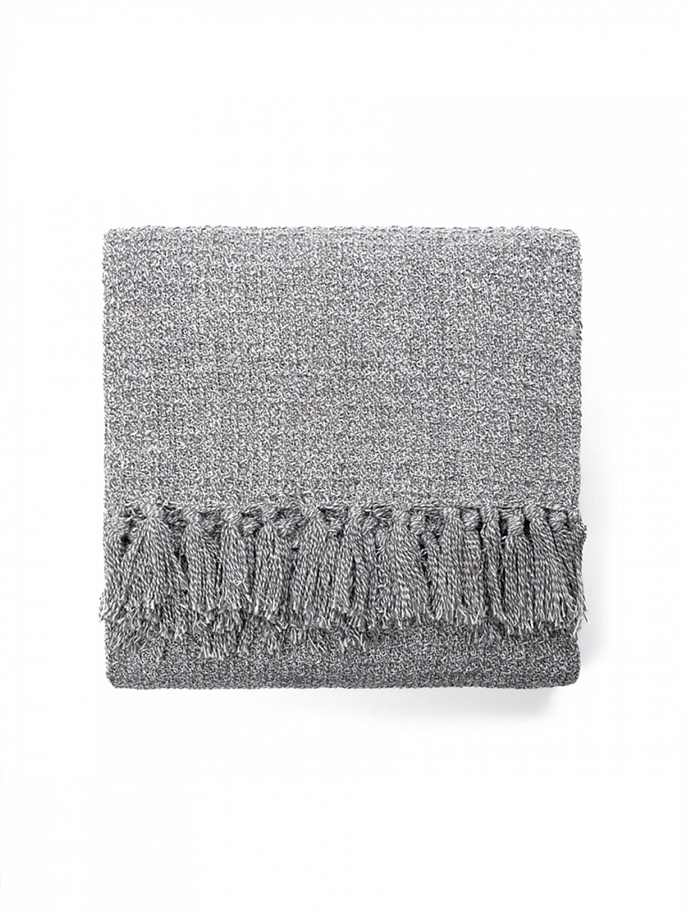 Покрывало DeNASTIA вафельное меланж 150x200 хб100% серый Индия