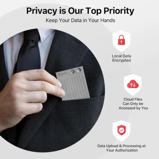 Диктофон Plaud Note с искусственным интеллектом ChatGPT, 64Gb, синий (Navy Blue)