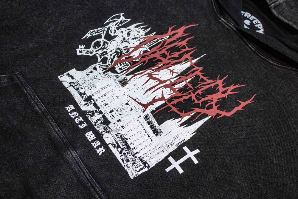 Худи Creepy Clothing Готический черный