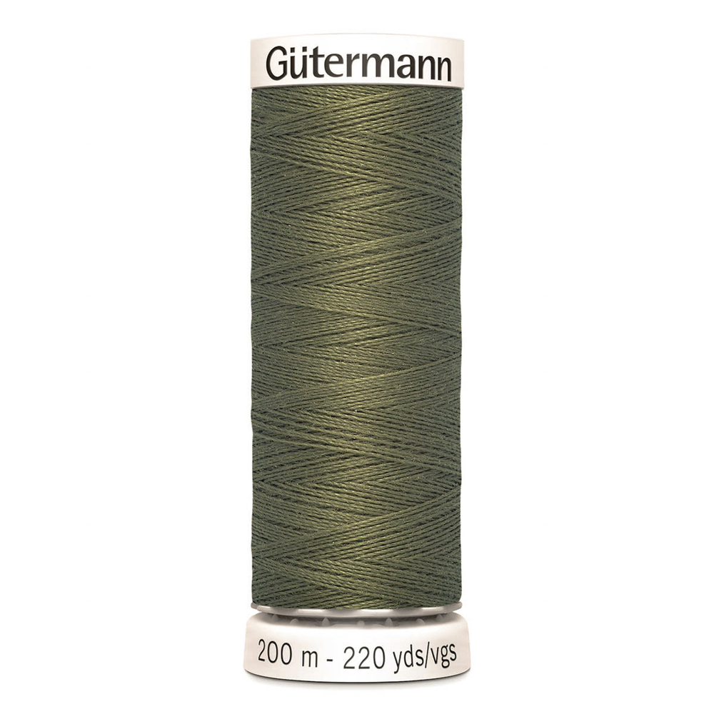 01 Нить Sew-All 100/200 м для всех материалов, 100% полиэстер Gutermann 748277 (824 зеленый камуфляж)