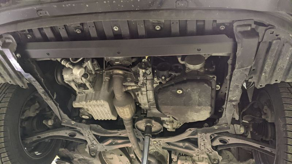 Защита картера двигателя, КПП (2 мм, сталь) для Toyota Sienta 2015-2022 (V = 1.5 AT FWD) Sheriff.24.5247