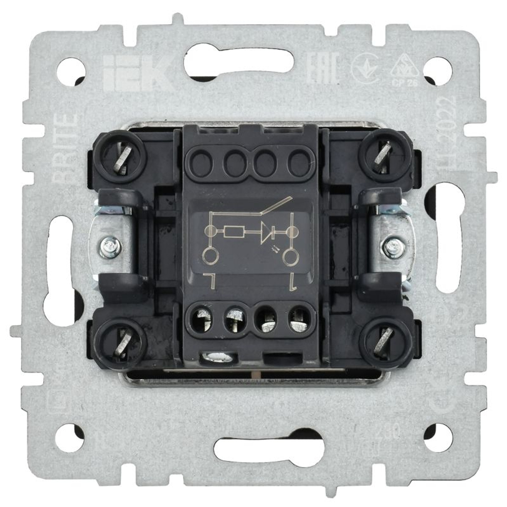 Выключатель 1-кл. СП BRITE ВС10-1-1-БрТБ 10А с индик. механизм бронза IEK BR-V10-1-10-K45