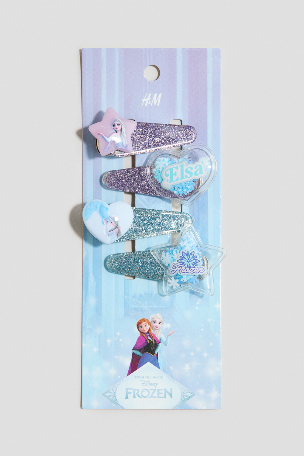 H&M Набор заколок для волос "Холодное сердце" (4 шт.), светло-голубой