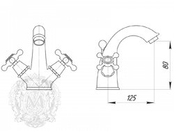 Смеситель для раковины  Migliore Beatrice ML.BTC-134 схема