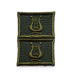 Нашивка петличная на липучке Военный оркестр полевая