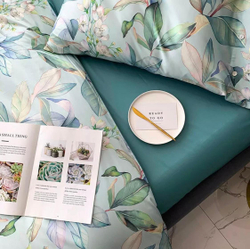 Комплект постельного белья ZEPHYR HOME ЕВРО пг. Мако-Сатин,Египетский хлопок Голубой